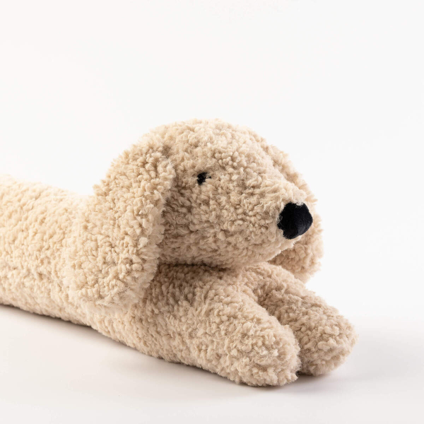 Textino Zugluftstopper Hund 'Lucky' 90 cm Whitecap Gray - Beige